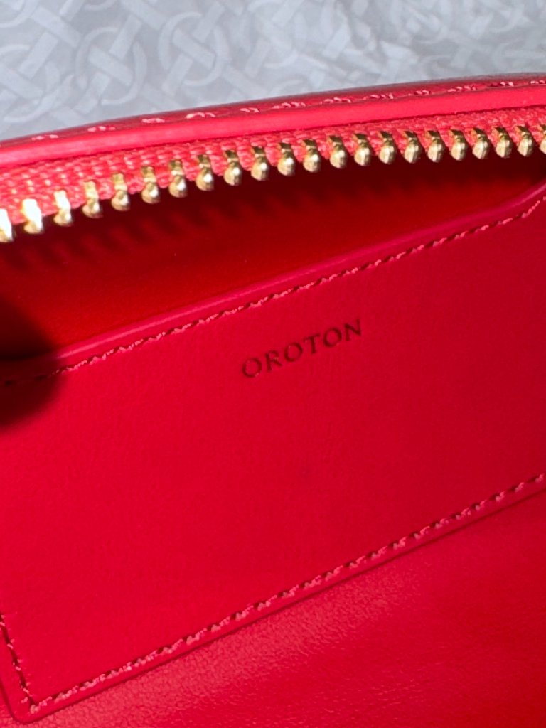 Oroton Market Red Leather Romy Barrel Bag — image 6 of 8